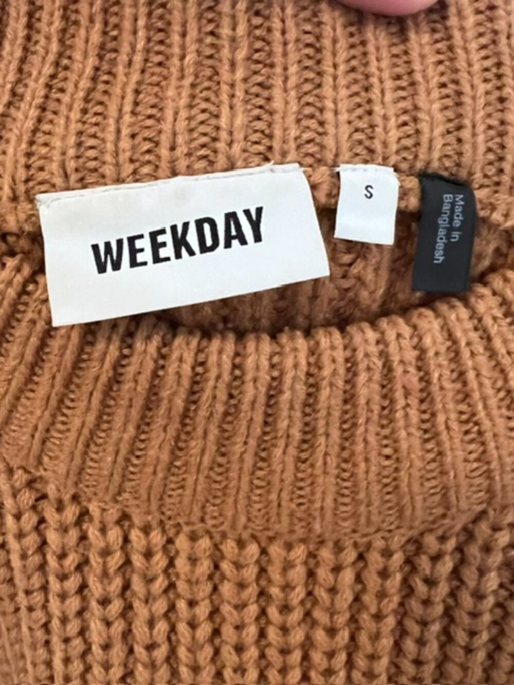 Weekday Ribbed Oversized Sweater, Size Small - Picture 4 of 6